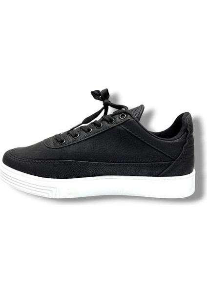011-2-26 Baskı Deri Bağcıklı Erkek Ayakkabı Siyah Beyaz modelleri