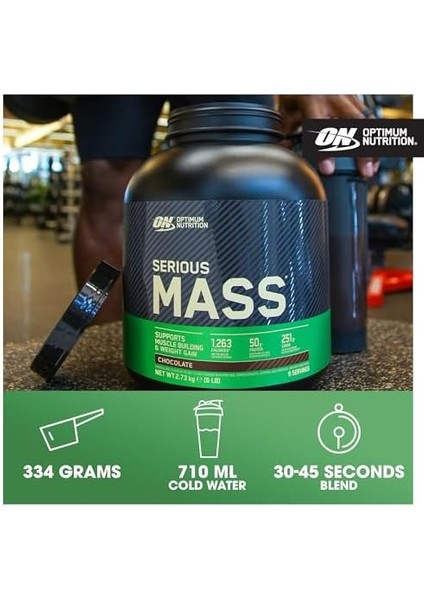 On Optimum Nutrition Serious Mass Kurabiye ve Krema Aromalı Gainer 2.73KG 8 Servis fiyatları