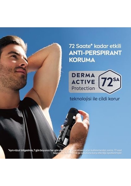 Nıvea Men Erkek Sprey Deodorant Black&white Invisible Original 200ML, 72 Saat Anti-Perspirant Ter Koruması modelleri