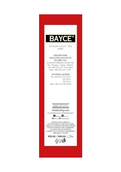 Beta Bayce Opa Siyah Çay 500 gr modelleri