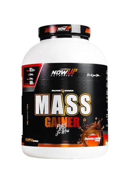 Nowup Nutrıtıon Mass Gainer 4020 gr – Kilo Alımı, Kas Kütlesi Artışı ve Dayanıklılık Için Gainer Tozu – Çikolata & Vanilya Aromalı - 60 Servis fiyatları