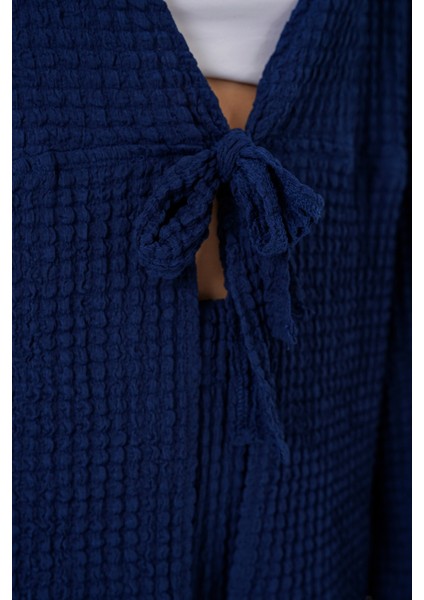 Kadın Örme Bluz Pantolon Ikili Takım 30052 - Lacivert indirimleri