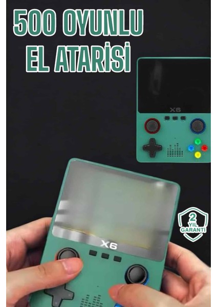 3.5 Inç Ekran 1000 Oyunlu Oyun Konsolu El Atarisi Miüzik Dinleme ve Kitap Okuma - CHT9256-5786