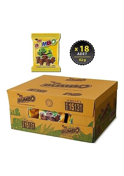Eti Bumbo Portakal Aromalı Kakaolu Bisküvi 42 G x 24 Adet modelleri