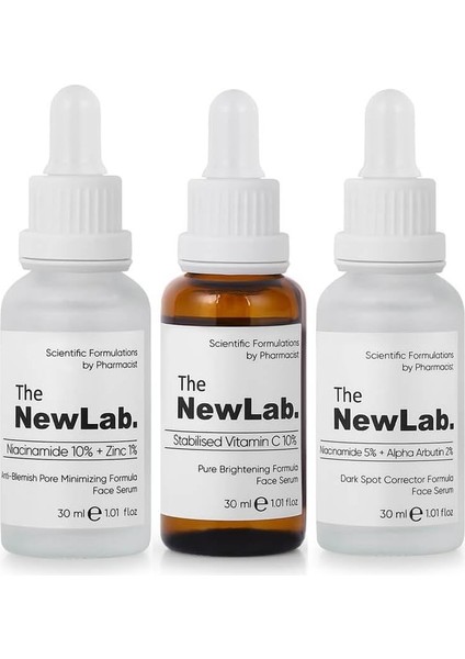 The Newlab. Leke Önleyici, Aydınlatıcı ve Akne Karşıtı Bakım Seti fiyatları