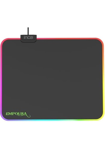 Inca IMP-024T Empousa Rgb 7 LED Medıum Mousepad (320X270X3MM),12 Farklı Değişebilen Dokunmatik Işık Efekti,hızlı Kayan Yüzey, Kaymaz Kauçuk Taban fiyatları