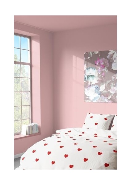 Tekstil Pamuklu Çift Kişilik Nevresim Seti | Nevresim ve Yastık Kılıfı | Çarşafsız Kalp Desenli Renkli fiyatları