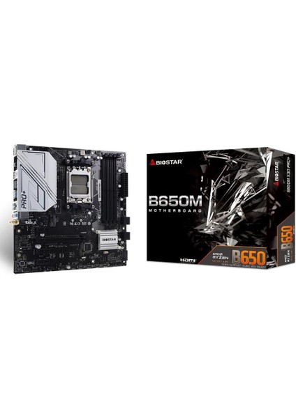 Biostar B650M X3D Ddr5 6000MHZ Am5 Matx Anakart