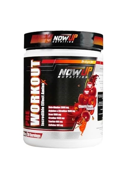 Nowup Nutrıtıon Pre-Workout 360 gr – Antrenman Öncesi Enerji, Odak ve Performans Artırıcı – Vişne Aromalı - 30 Servis modelleri