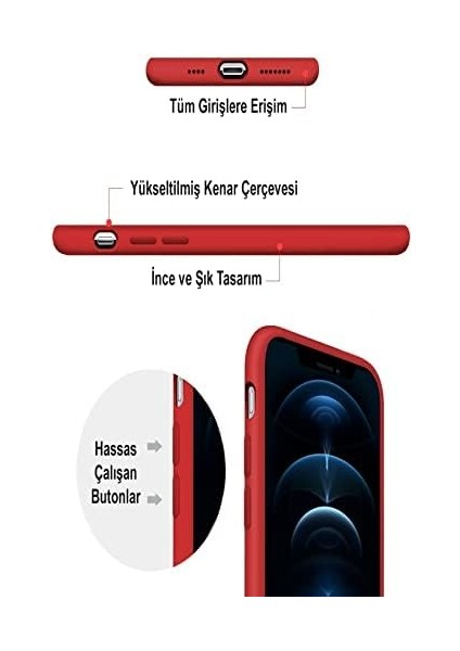 Kzy Iletişim 6s Plus ile Uyumlu Kapak ile Uyumlu Içi Kadife Lansman Silikon Kılıf - Siyah fiyatları