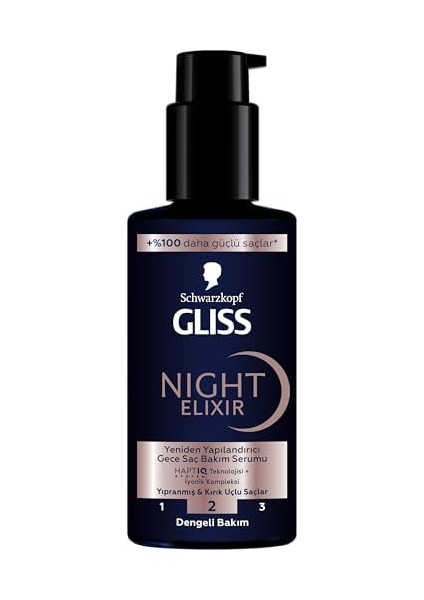 Gliss Night Elixir Yeniden Yapılandırıcı Gece Bakım Serumu, 100ML fiyatları
