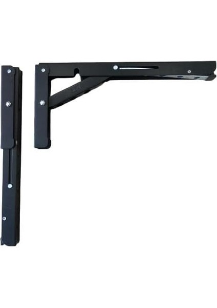 Hırdavat Mandallı Katlanabilir Masa Konsolu 1 Çift Siyah 40CM