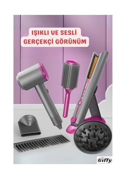 Oyuncak Profesyonel Saç Kurutma Makinesi, Iyonik Saç Kurutma Makinesi, Saç Maşası,difüzörlü Saç Kurutma Makinesi, Masaj Tarağı, Aile ve Kuaför Salonları