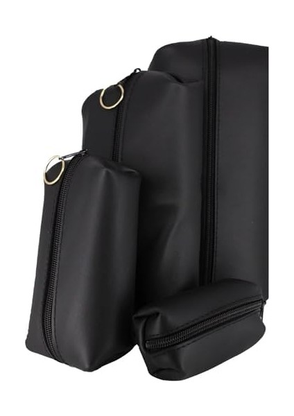 Neystore 4 Adet Iç Içe Geçen, Fermuarlı, Takı, Makyaj Çantası Seti, Organize Çanta, Küçük Özel, Kişisel Eşya 4 Lü Çanta Seti