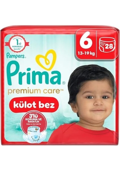 Prima Külot Bebek Bezi Premium Care 6 Numara 28 Adet fiyatları