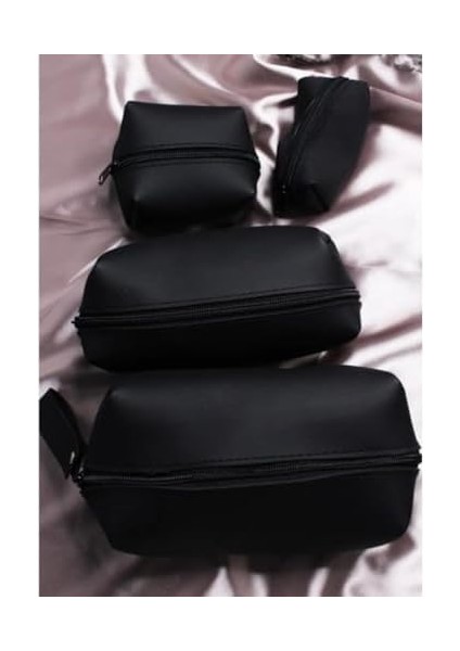 Neystore 4 Adet Iç Içe Geçen, Fermuarlı, Takı, Makyaj Çantası Seti, Organize Çanta, Küçük Özel, Kişisel Eşya 4 Lü Çanta Seti modelleri