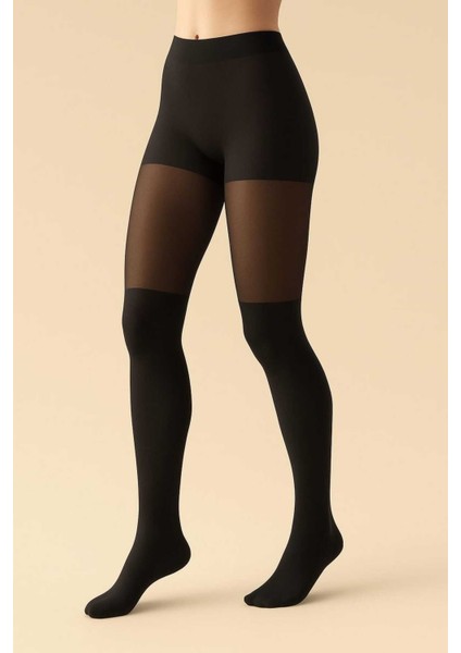 Siyah 20 Den Kadın Külotlu Çorap Çizme Çorabı modelleri