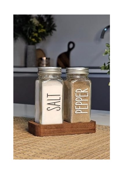 120 ml Cam Tuzluk Biberlik Seti – Gümüş Kapaklı, Etiketli, Şeffaf, Hava Geçirmez Kapaklı Salt Pepper fiyatları