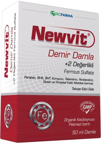 Rc Farma Newvit Demir Damla 50 ml