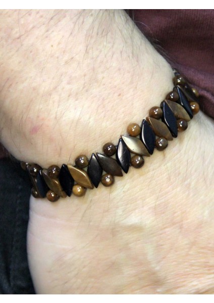 Doğal Kuka Ağacı Erkek Asansörlü Ayarlanabilir Bileklik EUB113