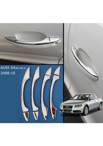 Audi A4 B8 Krom Kapı Kolu Şapkası -A4 B8 Aksesuar Modifiye