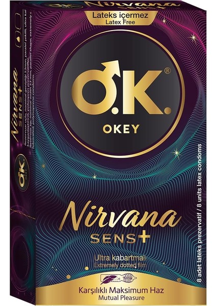 Okey Nirvana Sens Prezervatif 8 Adet fiyatları