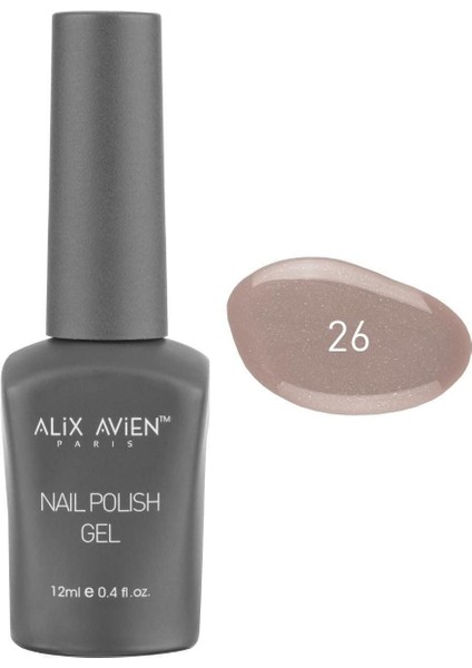 Alıx Avıen Uv Kalıcı Işıltılı Nude Jel Oje 26 - Gel Polish - 12 ml fiyatları