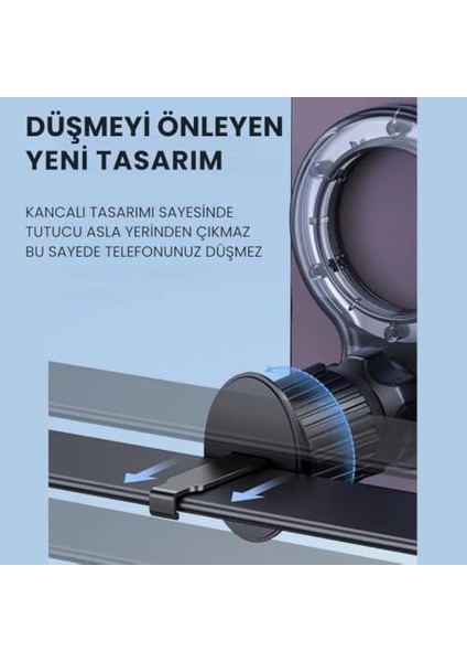360 Derece Döner Başlıklı Güçlü Mgsafe Uyumlu Manyetik Havalandırma Araç Içi Telefon Tutucu modelleri