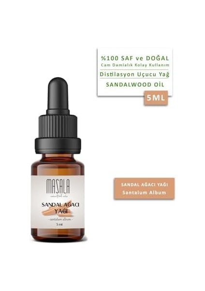 Masala Sandal Ağacı Yağı 5 Ml. (Sandalwood Essential Oil)