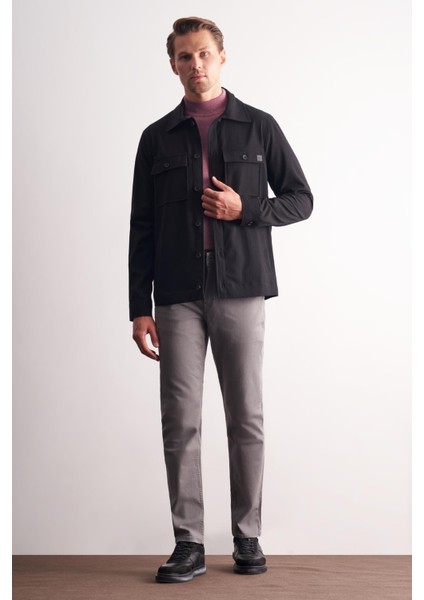 Siyah Polo Yaka Düz Yırtmaçsız Esnek Casual Mont 1007255150 fiyatları