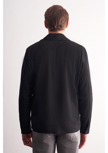 Siyah Polo Yaka Düz Yırtmaçsız Esnek Casual Mont 1007255150 indirimleri