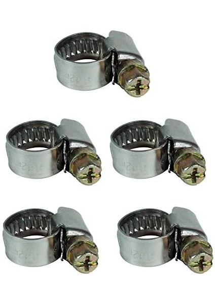 Kelepçe Seti 5 Parça (Kompresör Aksesuarı, Basınçlı Hava Hortumları Için Hortum Kelepçeleri, Ø 8 - 12 mm Arası, 5 Adet Kelepçe) - 4139670 fiyatları