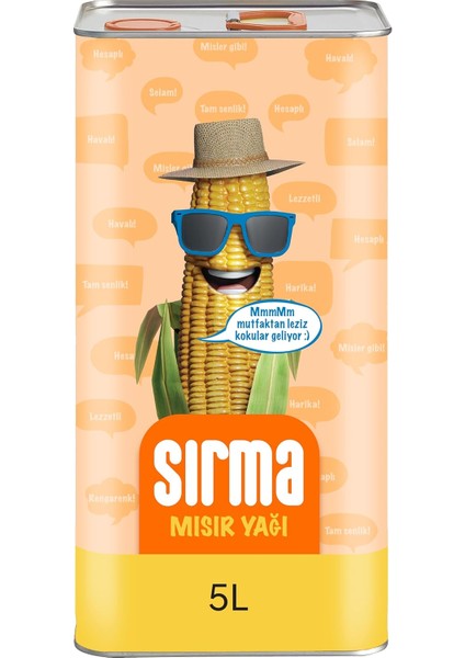 Sırma Mısır Yağı, Teneke, 5 Lt