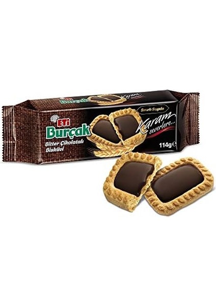Eti Burçak Bitter Çikolatalı Yulaflı Bisküvi 114 G x 12 Adet modelleri