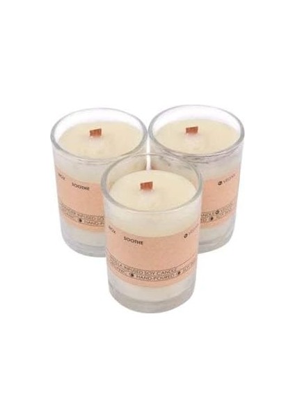 X-Perk Çilek Kokulu Bardak Mum 3'lü Set Şat Bardak