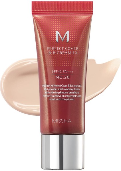 Mıssha Mükemmel Kapatıcılık Sunan Çok Fonksiyonlu M Perfect Cover Bb Cream Ex SPF42 Pa+++ No.20 (20ML)