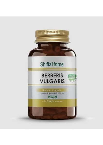Shiffa Home Berberis Vulgaris Karamuk 60 Bitkisel Kapsül | Doğal Bitki Ekstresi | C Vitamini, Antioksidan ve Mineral Kaynağı | Vegan ve Vejetaryen Kullanıma Uygun