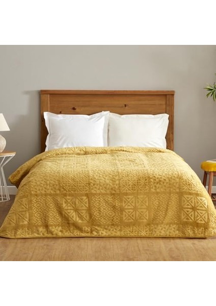 Blair Tek Kişilik Embos Battaniye Hardal modelleri