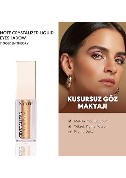 Note Crystalized Liquid Eyeshadow Likit Metalik Göz Farı, 07 Golden Theory fiyatları
