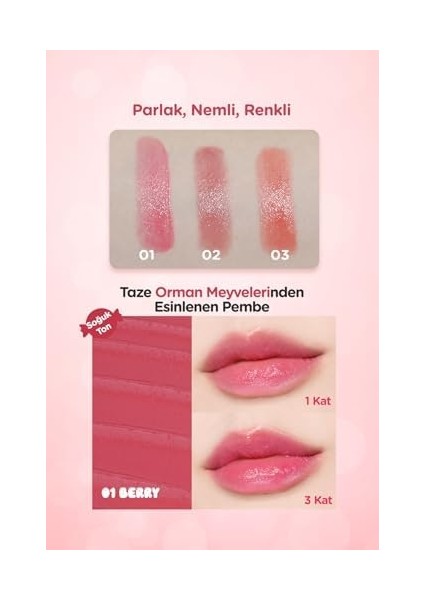 Mıssha Dudakları Nemlendiren Parlak Bitişli Renkli Dudak Balmı A'pıeu The Pure Candy Color Balm No.02 Plum