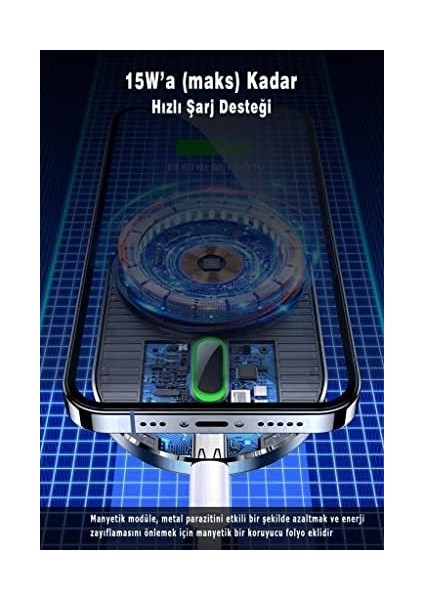 US-CD170 15W 2in1 Typec Magsefe, Manyetik Kablosuz Şarj ve Araç Içi Telefon Tutucu modelleri