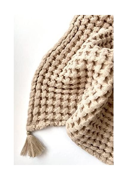Pamuk Bebek Kalın Pike Örtüsü - Bej - 90X120 cm fiyatları