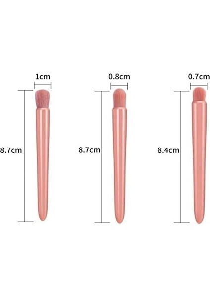 Coshıne Kolay Alınan Seyahat Makyaj Fırça Seti, 5 Adet Mini Komple Fonksiyonlu Kozmetik Fırça Seti (Aynalı 5 Adet) modelleri