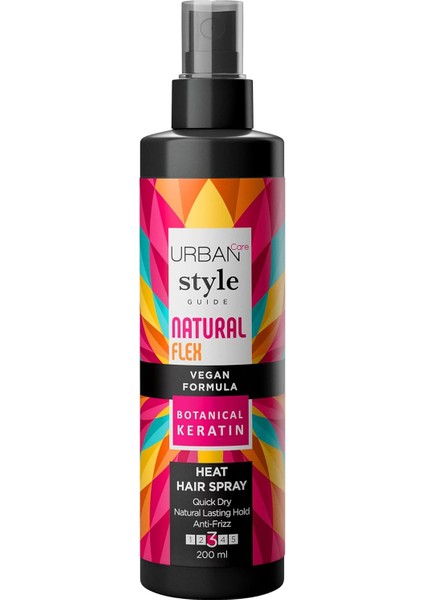 Urban Care Style Guide Natural Flex Gazsız Doğal ve Kalıcı Tutuşlu Saç Spreyi 200 Ml- Vegan