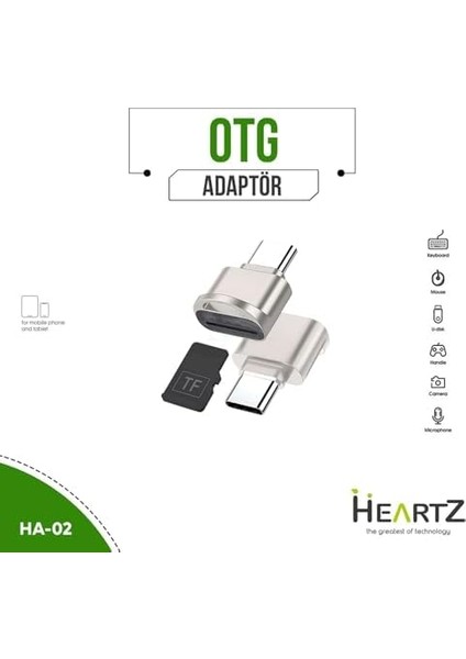 Card Reader Kart Okuyucu Tüm Type C Cihazlar Için Çipli Kart Okuyucu ve Dönüştürücü (Ha-02 Type C - Micro Kart Okuyucu) modelleri