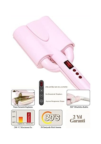 Shibowavy Jolvena Derin Wag Tipi Su Dalgası Saç Maşası 32 mm fiyatları