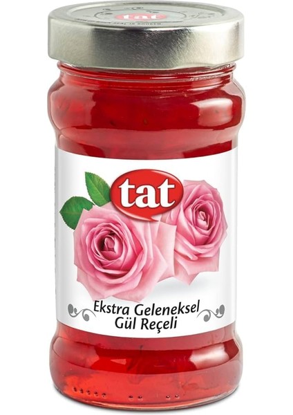 Tat Reçel Gül 380 Gram Cam x 12