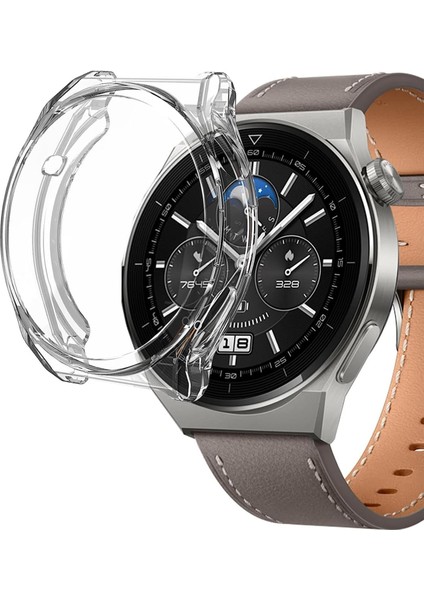 Gt5 Pro 46MM Kılıf 360 Full Round Soft Silicone Şeffaf [ Gt5 Pro 46MM ile Uyumlu Kılıf - Şeffaf]