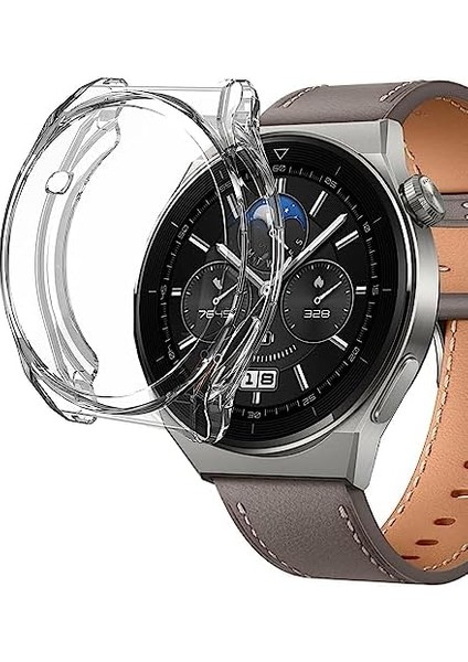 Gt5 Pro 46MM Kılıf 360 Full Round Soft Silicone Şeffaf [ Gt5 Pro 46MM ile Uyumlu Kılıf - Şeffaf] modelleri