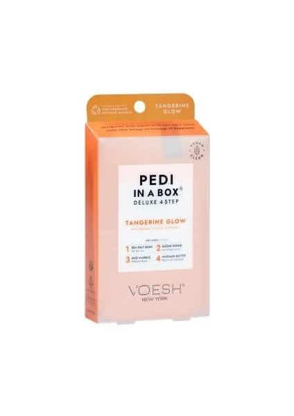 Voesh Pedi In A Box Deluxe 4 Adımlı Pedikür Seti Mandalina